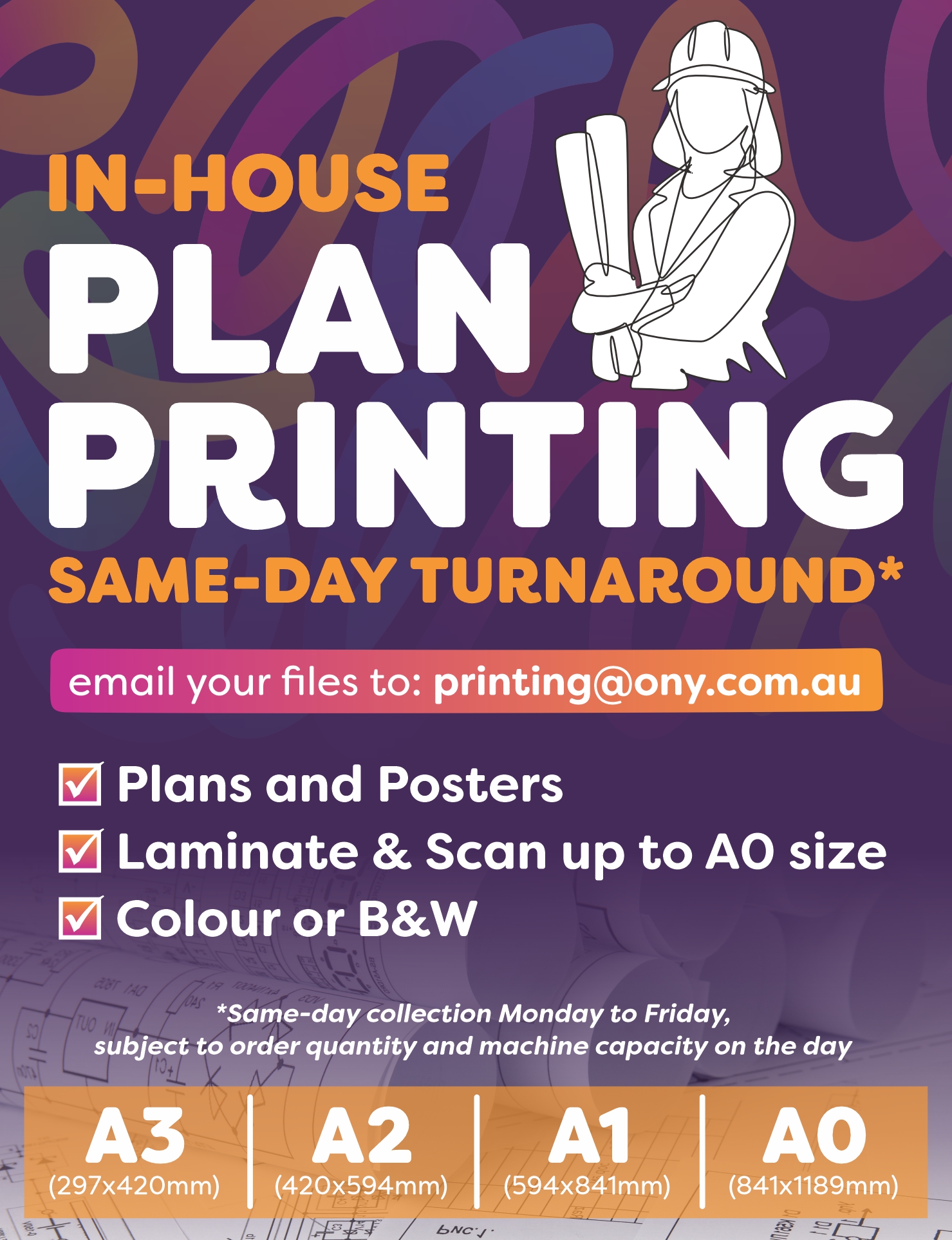 Plan Printing Same Day Turnaround